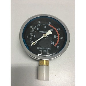 Manometru pentru presa de rulmenti cu sarcina max. 20 tone, Metric-Tons/US-Tons, scala 0-30/0-35, RAMDIA 60, TLTON20T - Img 1