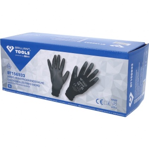Manusi micro tricotate fine, marimea 10 / XL, 12 buc, Brilliant Tools BT156933 - Img 3