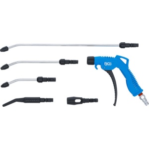 Pistol de suflat cu aer comprimat, cu 5 adaptoare, BGS 7177 - Img 3