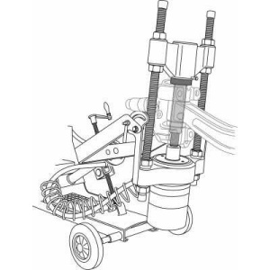 Presa pentru depresarea bolturilor de punte la camioane si autobuze, capacitate presa 65 tone, Gedore KL-1000-20A - Img 2