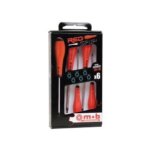 Set 10 Surubelnite cu maner bimaterial Practic 10 in suport cu clema pentru prindere pe panou de scule, Mob&Ius 9128010001 - Img 2