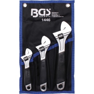 Set 3 chei reglabile, 150mm 0-20mm, 200mm 0-25mm, 250mm 0-30mm, BGS 1446