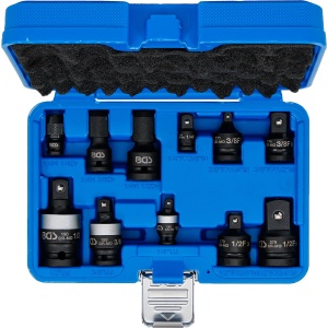Set adaptoare de impact şi articulaţie sferică de impact 1/4" - 3/8" - 1/2", 11 piese, BGS 25146 - Img 4