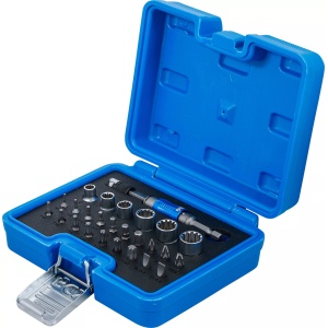Set biți cu tubulare 2-IN-1 cu antrenare 1/4", 26 piese, B-4812 - Img 5