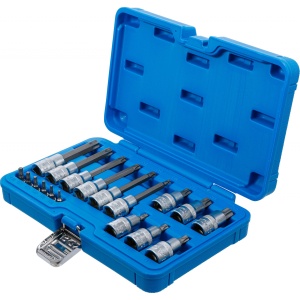Set biti Torx cu tubulara T10 - T60, antrenare 6,3 mm (1/4") + 12,5 mm (1/2"),18 piese, BGS 5173 - Img 3