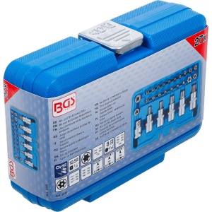 Set biti Torx T10-T70, antrenare 1/4" si cu tubulara 1/2", 27piese, BGS 5101 - Img 6