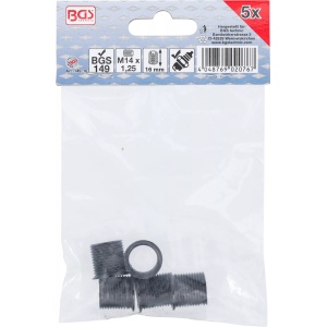 Set bucse pentru reparatii filete bujii M14x1.25, 5 piese, BGS 149-16 - Img 2