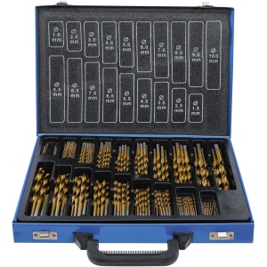 Set burghie 44936 mm HSS acoperite cu Titan, 170 piese, BGS 1994