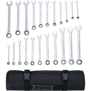 Set chei combinate cu clichet marimi metric + ţoli, 22 piese, BGS DIY 30010 - Img 4