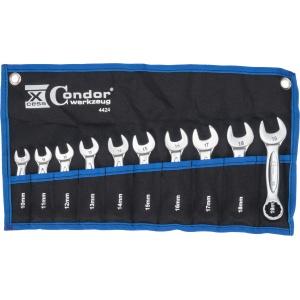 Set chei combinate scurte 10-19 mm, 10 piese, Condor 4424
