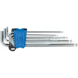 Set chei în L, 9 bucăți, lung, dușă hexagonală 1,5-10 mm, Condor 1121-1 - Img 1