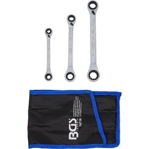 Set chei inelare clichet duble comutabile 4-in-1, 3 piese, BGS 74718 - Img 3