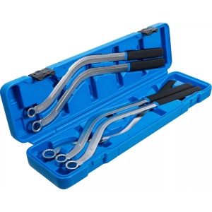 Set chei inelare in 12 puncte cu unghi dublu pentru tensionare curele, dimensiuni 13 - 15 - 16 - 17 - 19 mm, lungime 460mm, 5 piese piese, BGS 1314 - Img 2