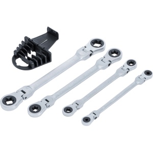 Set chei inelare tip E cu clichet dublu, reglabile E6 - E24, 4 piese, BGS 71028