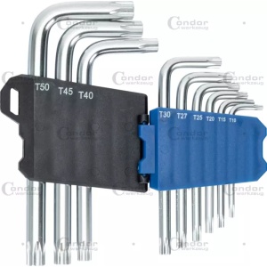 Set chei L, 9 piese, scurte, profil T SLB T10-50, Condor 1120-02 - Img 1