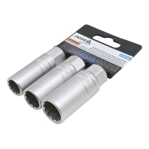 Set chei pentru bujii in 12 colturi, 14 - 16 - 18 mm cu antrenare 10 mm (3/8")mm, 3 piese Asta A-3SP38