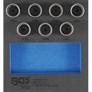 Set chei pentru desfacut antifurt tip D pentru Opel, 7 piese, BGS 9559