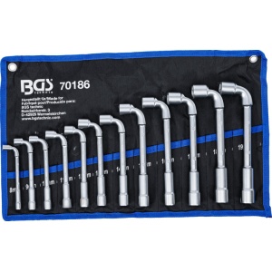 Set chei pipa 8 - 19 mm, 12 piese, BGS 70186 - Img 1