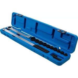 Set chei speciale pentru curele de accesorii 8, 12, 13, 14, 17, 18 si 24mm, include si chei in inch 3/8', 1/2', 5/8', BGS 1706 - Img 2