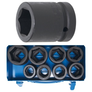 Set chei tubulare de impact 27 - 50 mm cu cu 6 laturi, antrenare 1" , 8 piese, BGS 5245