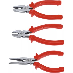 Set clesti combinati cu manere acoperite cu mansoane de plastic, lungime 150 mm, 3 piese, BGS DIY 70054 - Img 1