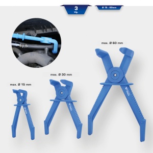 Set de clesti pentru desfacut furtunuri, in unghi de 90°, 3 piese, Brilliant Tools BT521015 - Img 2