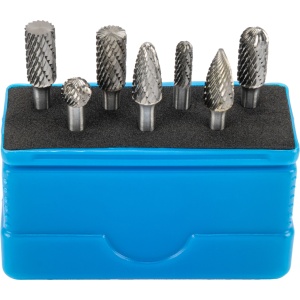 Set de freze din carbură, forma A / B / C / D / F / G, 7 bucăți, ø 10 mm, Condor 9817 - Img 1
