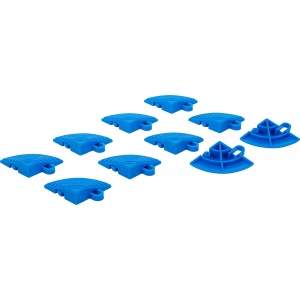 Set elemente de colț pentru gresie din plastic sistem de clic 57 x 57 x 18 mm 10 piese, BGS 74548