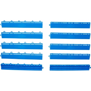 Set elemente marginale pentru gresie din plastic sistem de clic 400 x 55 x 15 mm 10 piese, BGS 74547 - Img 5
