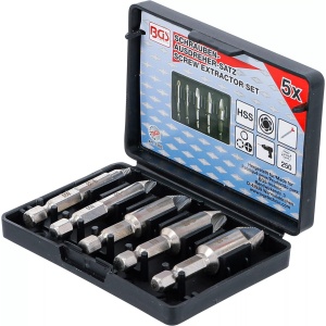 Set extractoare pentru suruburi cu cap in Cruce, Torx sau profil Hexagon, 5 piese, BGS 5282 - Img 2