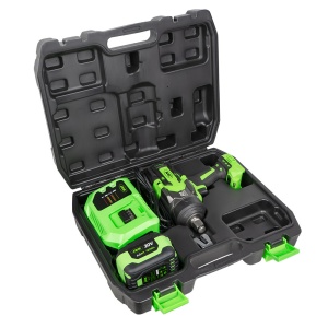 Set pistol de impact 3/4" cu acumulator, JBM 60048C - Img 2