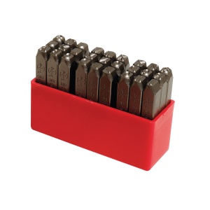 Set poansoane litere 10 mm, Mob&Ius 7268100001