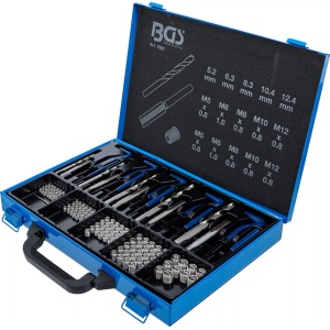 Set reparatii filete cu insertii Helicoil M5-M12 , 130 piese, BGS 1950 - Img 3