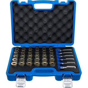 Set reparatii filete pentru bai de ulei + busoane: M13x1.25, M13x1.5, M15x1.5, M17x1.5, M20x1.5, M22x1.5, BGS 123 - Img 1
