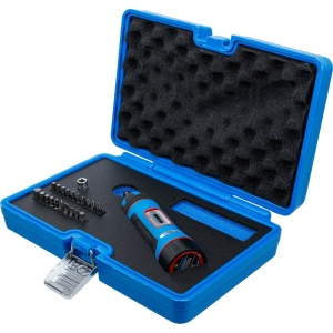 Set şurubelniţe dinamometrice | compact | cu Set biţi | 6,3 mm (1/4") | 1 - 8 Nm | 22 piese, BGS 7123 - Img 3