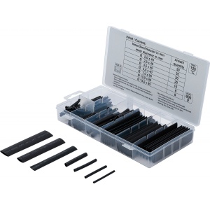 Set tile din varnis termocontractant | culoare negru | 127 piese, BGS 8042