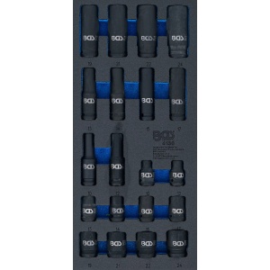 Set tubulare de impact adanci in termoformat, 10-24mm, antrenare 1/2”, 20 piese, BGS 4130 - Img 1