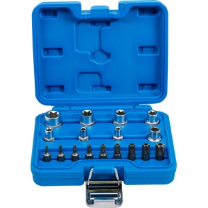 Set tubulare E si biti torx, 17 piese, BGS 5023