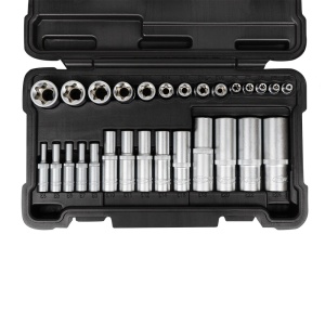 Set tubulare E-type scurte si lungi E4 - E24, 28 piese, JBM 54141 - Img 3