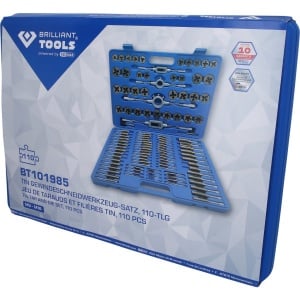 Set unelte de taiere a filetului, 110 piese, Brilliant Tools BT101985 - Img 3