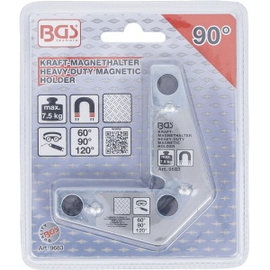Suport magnetic de forţa | Forma L | 7,5 kg, BGS 9683 - Img 4