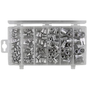 Trusa de piuliţe pop-nit de aluminiu, 150 piese, JBM 53361 - Img 2