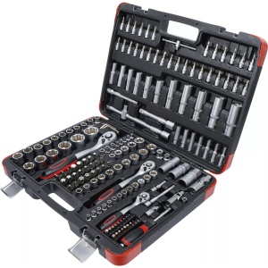 Trusa scule cu clicketi, biti si tubulare, antrenare 6,3 mm (1/4") / 10 mm (3/8") / 12,5 mm (1/2"), 172 piese, BGS DIY 2283 - Img 1
