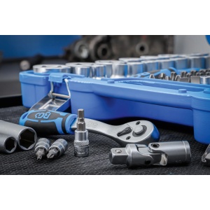 Trusa tubulare in Inch, cu 3 clicketi 1/4'' + 3/8'' + 1/2'', biti combinati, 192 piese, BGS 2245 - Img 2