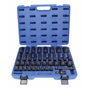 Chei tubulare de impact scurte / lungi 9 - 30 mm, Prelungitor 125 mm / Articulatie de impact, Asta A-HEX40F
