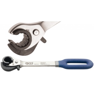 Cheie inelara cu clicket, deschisa, pentru tevi, 10 mm, BGS 30830