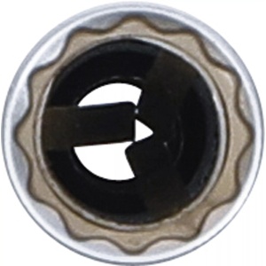 Cheie pentru bujii 14 mm in 12 colturi, lunga cu antrenare 3/8'', BGS 2404 - Img 2