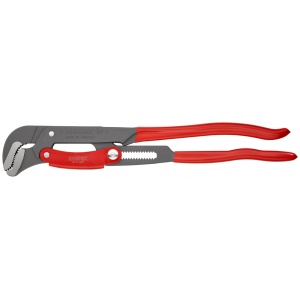 Cleste pentru tevi cu falci incovoiate cu reglare rapida, manere acoperite cu plastic, lungime 560 mm, Knipex 8361020
