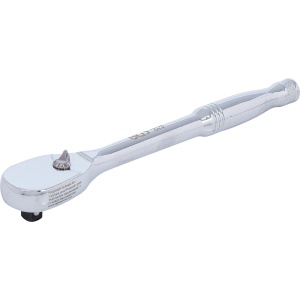 Clichet reversibil din oțel masiv, Dinți fini, Antrenare pătrat exterior de 6,3 mm (1/4"), BGS 74709