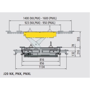 Cric de canal traversa cu sarcina max. 2 tone, Ravaglioli VSG.J20PN.901767 - Img 3